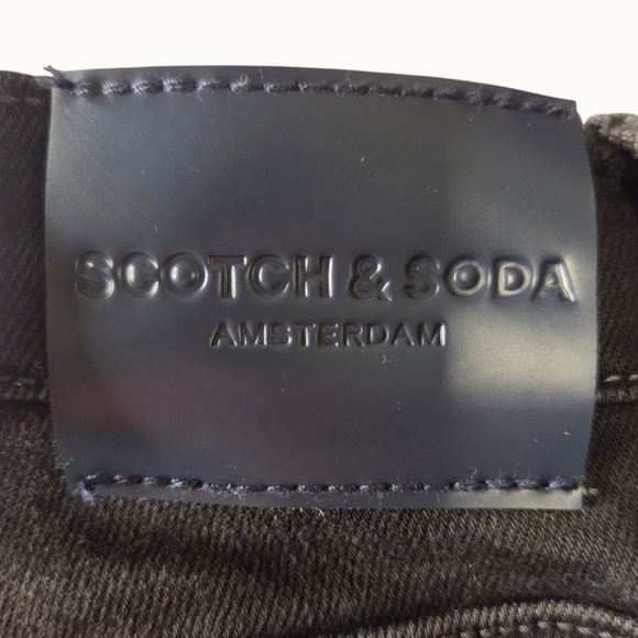 NWT Scotch & Soda Amsterdam High Rise Straight Leg Jeans – Black – Size 8 - Picture 2 of 7